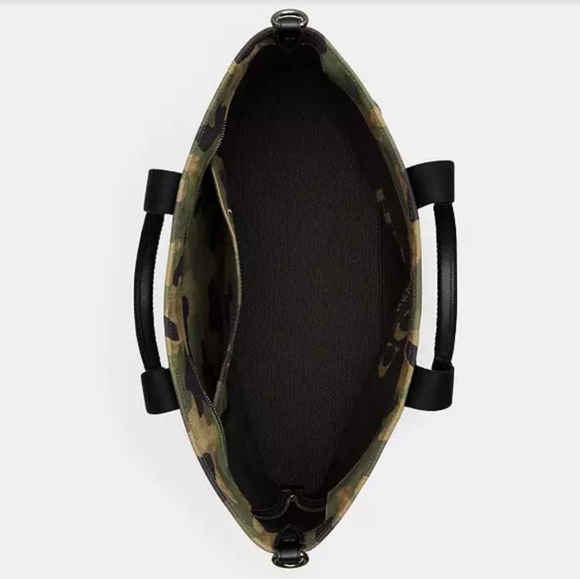 NEW! Men's Tote 38 with Camo Print in Gunmetal /Green Multi [only 1 left!] - Picture 3 of 8